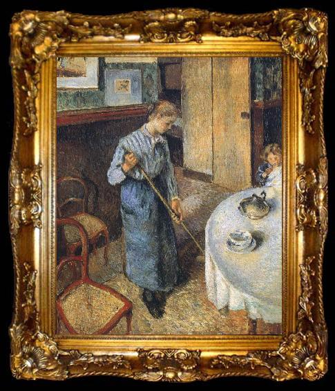framed  Camille Pissarro Rural small maids, ta009-2